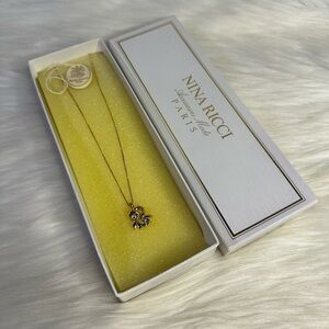 NINA RICCI logo necklace